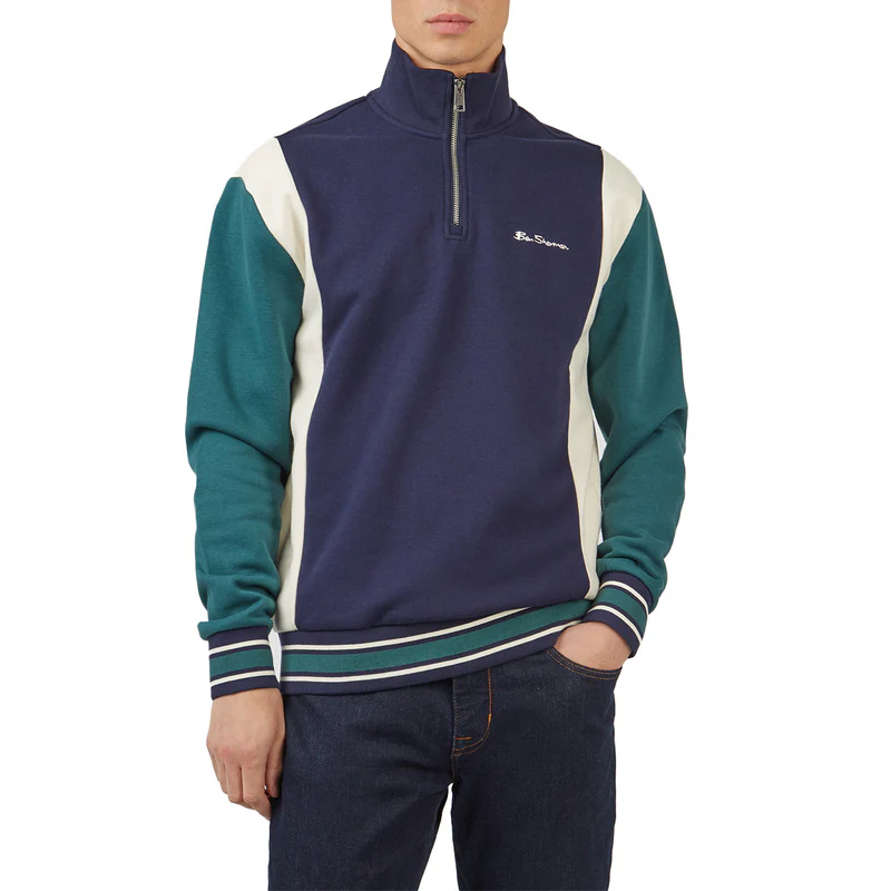 funnel neck with half zip fastening funnel neck with half zip fastening