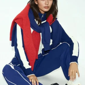 ribbed colorblock sweater