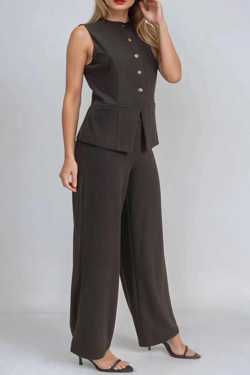 knit vest & pant set knit vest & pant set