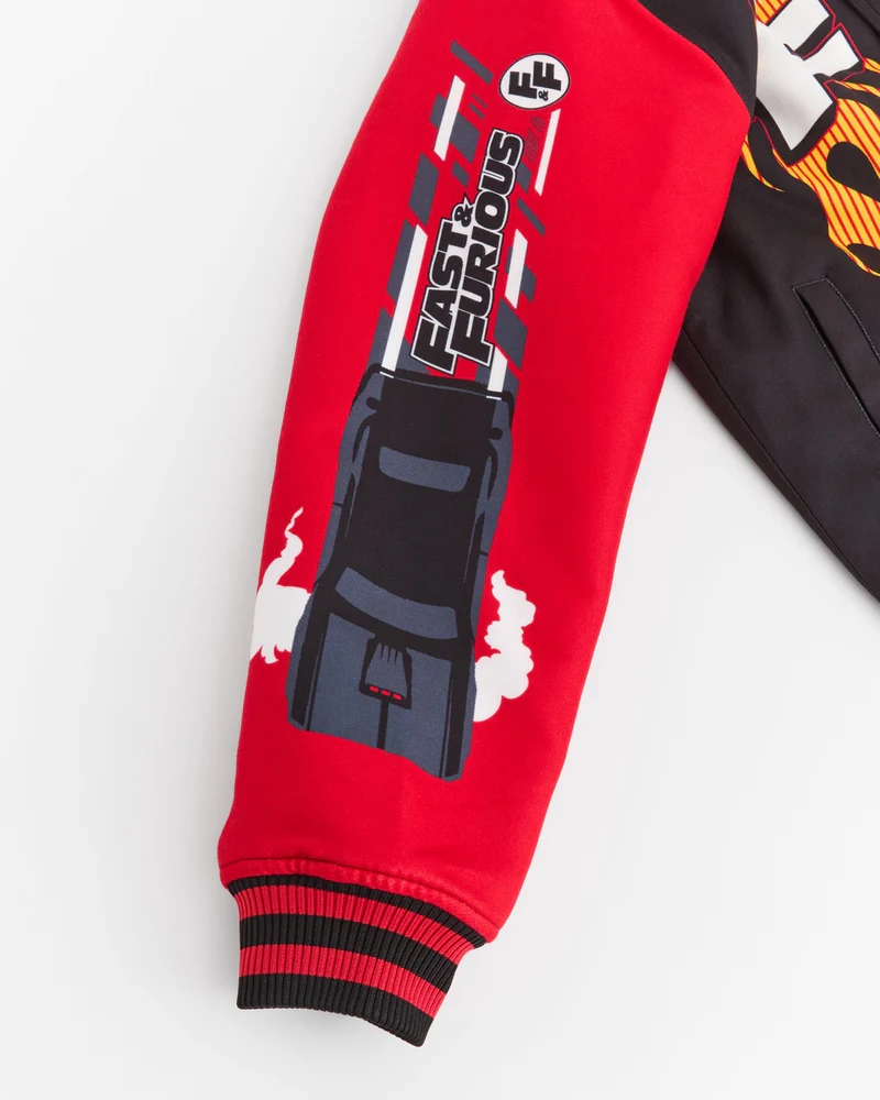 fast & furious control the drift varsity jacket black fast & furious control the drift varsity jacket black