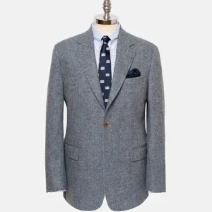 made in canada grey barleybone stripe irish tweed sport coat