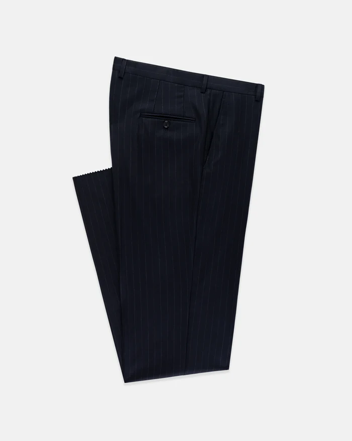 made in usa navy chalkstripe super 120s wool suit made in usa navy chalkstripe super 120s wool suit