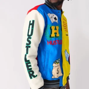 Home hustler varsity jacket