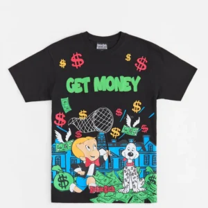 richie rich get money applique short sleeve tee black