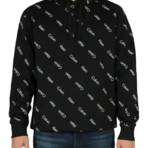 long sleeves iconic allover pullover hoodie