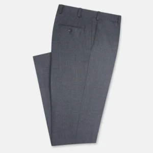 made in canada blue ticweave wool trouser (copy)