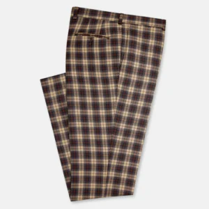 made in canada blue & red tartan wool trouser (copy)