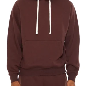 drawstring cotton blend hoodie