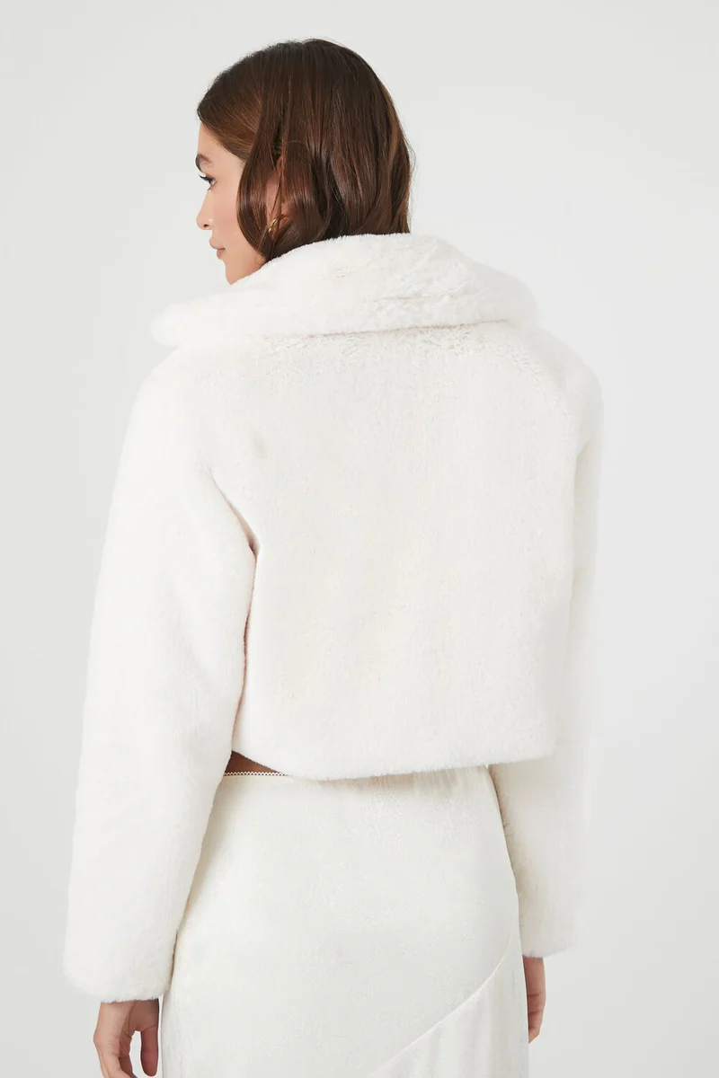 plush cropped coat plush cropped coat