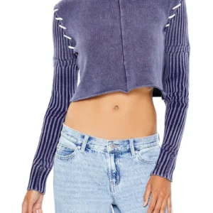 whipstitched cropped sweater