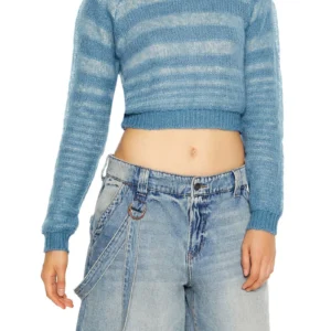 striped cropped sweater