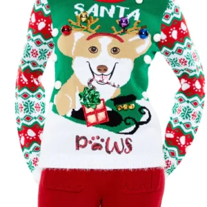santa paws fair isle sweater