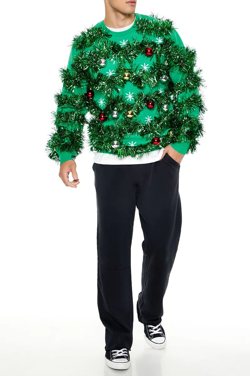 unisex tinsel & ornament sweater unisex tinsel & ornament sweater