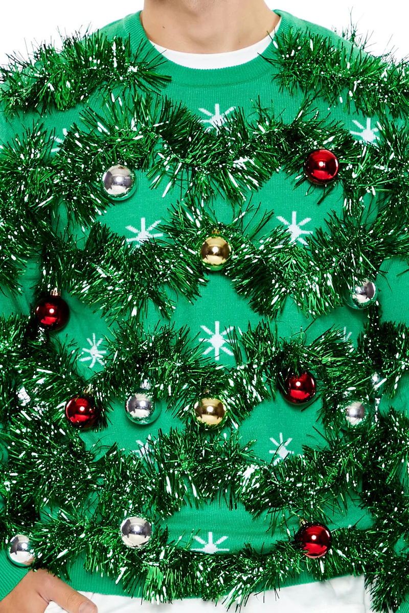 unisex tinsel & ornament sweater unisex tinsel & ornament sweater