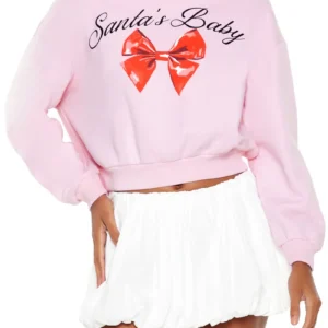 santas baby graphic pullover