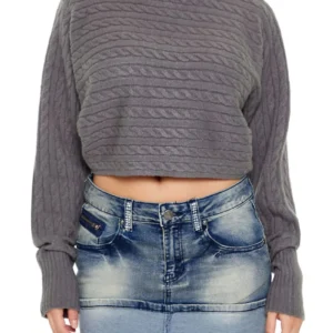 cable knit turtleneck sweater