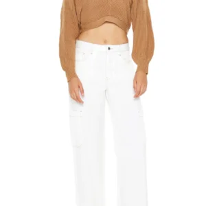 open back cropped sweater