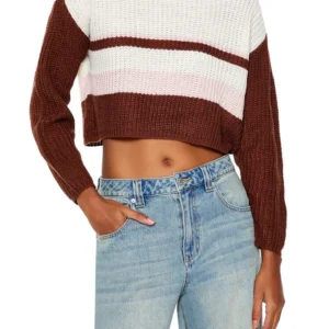 colorblock cropped sweater