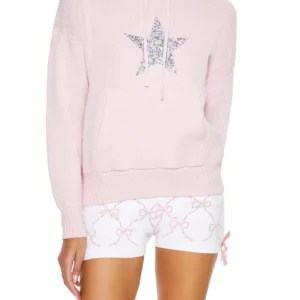 hooded glitter star sweater