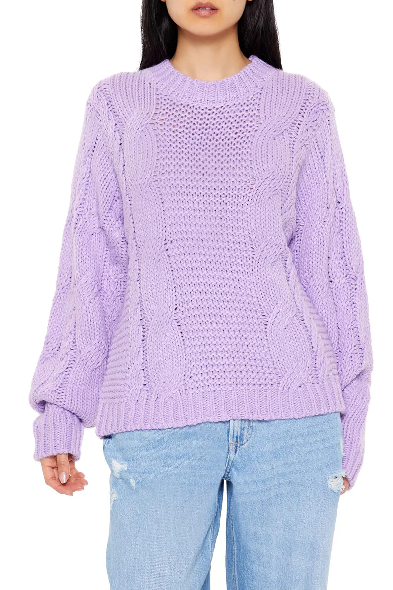 ribbed trim cable knit sweater ribbed trim cable knit sweater