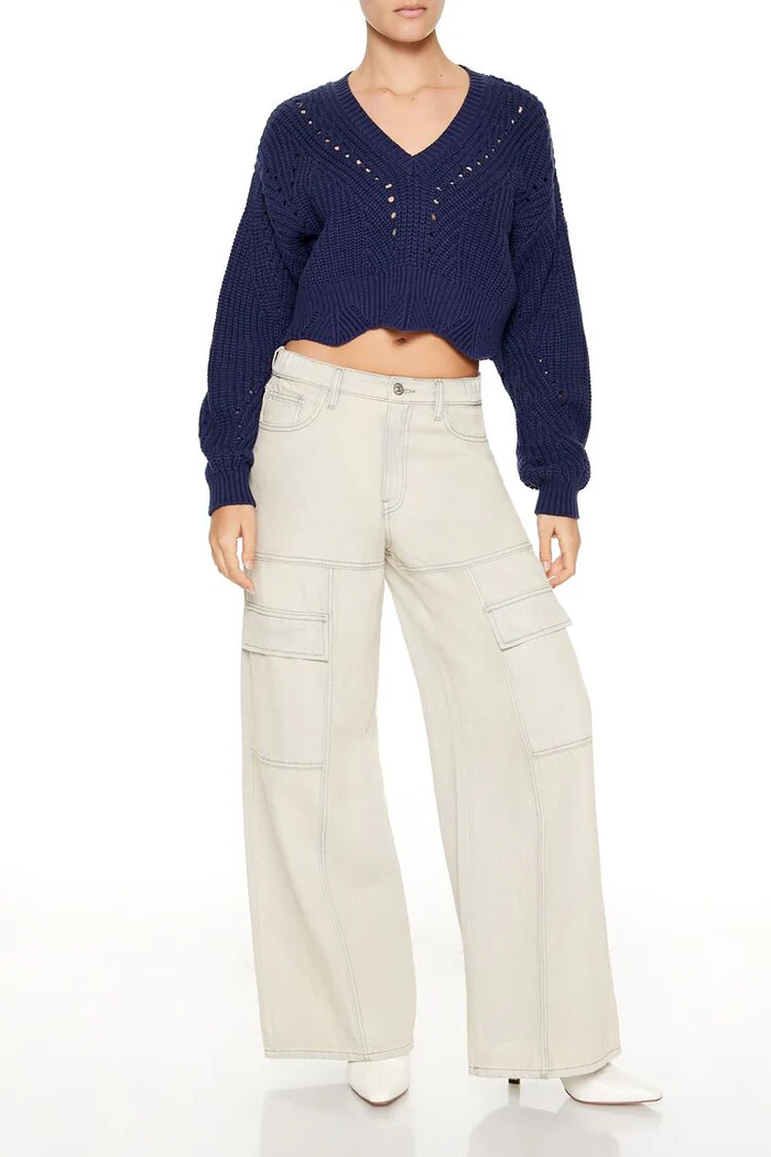 open knit cropped sweater open knit cropped sweater