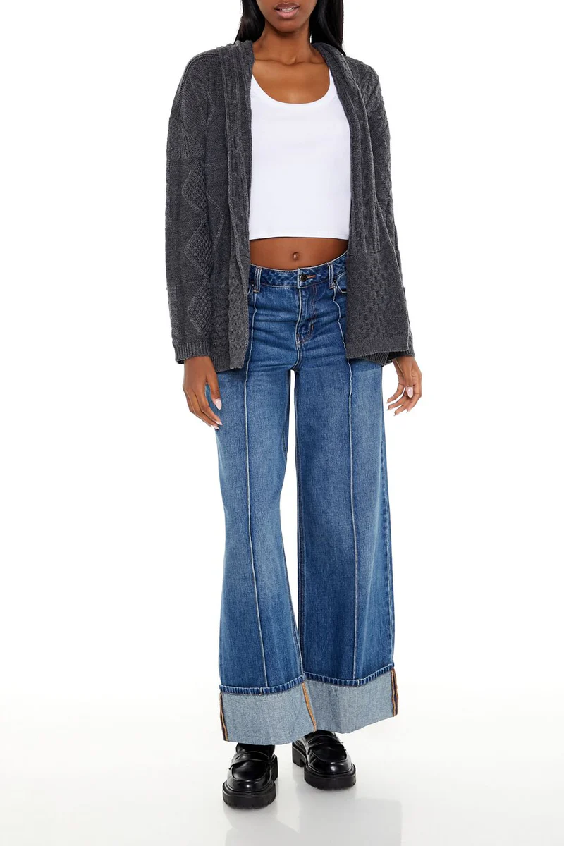 mixed knit cardigan sweater mixed knit cardigan sweater