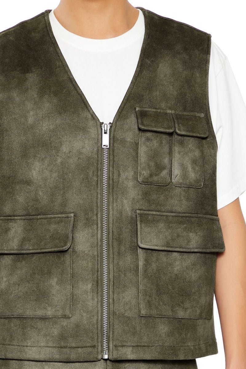 mineral wash cargo vest mineral wash cargo vest